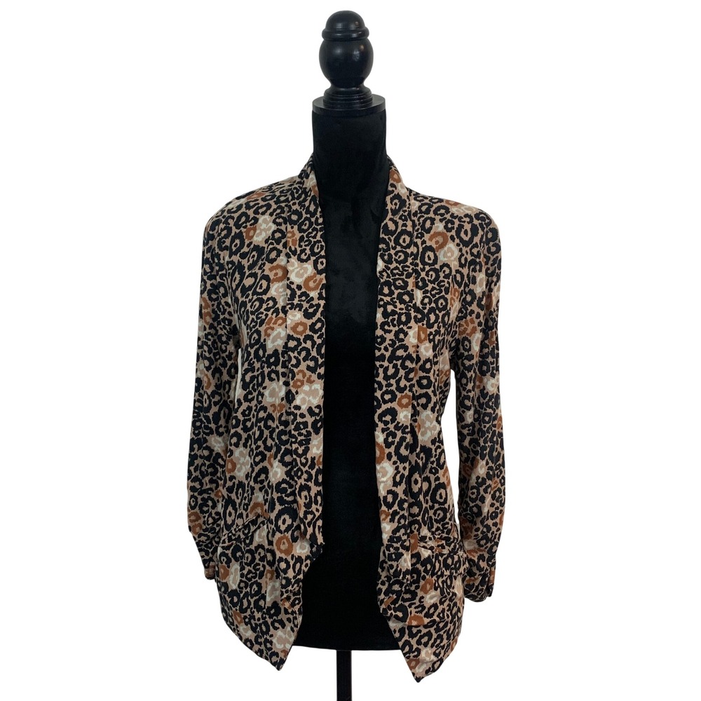 Soulmates Vintage‎ Women's M Y2K Leopard Print Blazer Lightweight Office Siren